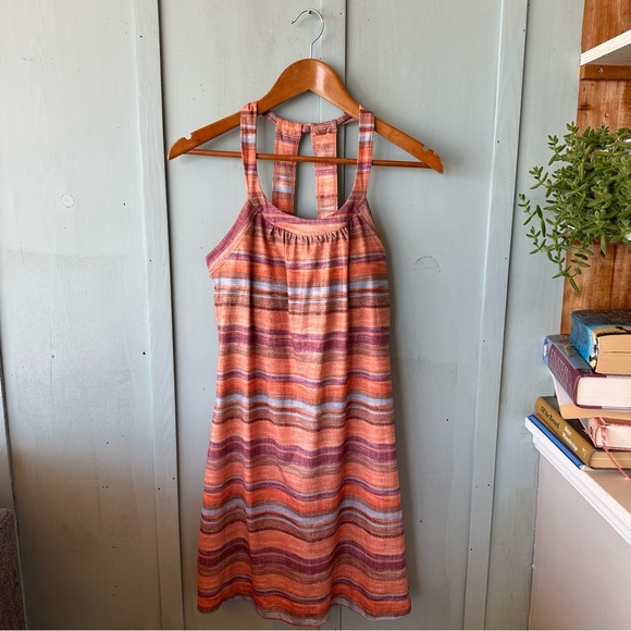 NWT Cantline Terra Soleil Striped Pink Orange A-Line Women's Skirt Size Medium - Picture 2 of 7